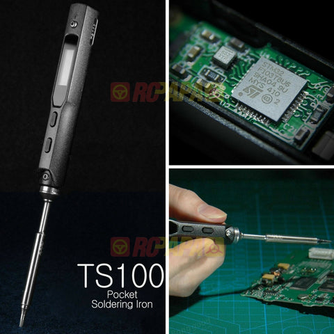 TS100 40W Digital OLED Soldering Iron Station (2 Solder Tips TS-B2